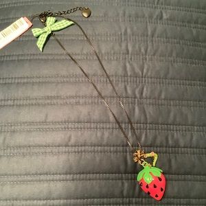 Betsey Johnson Strawberry Necklace